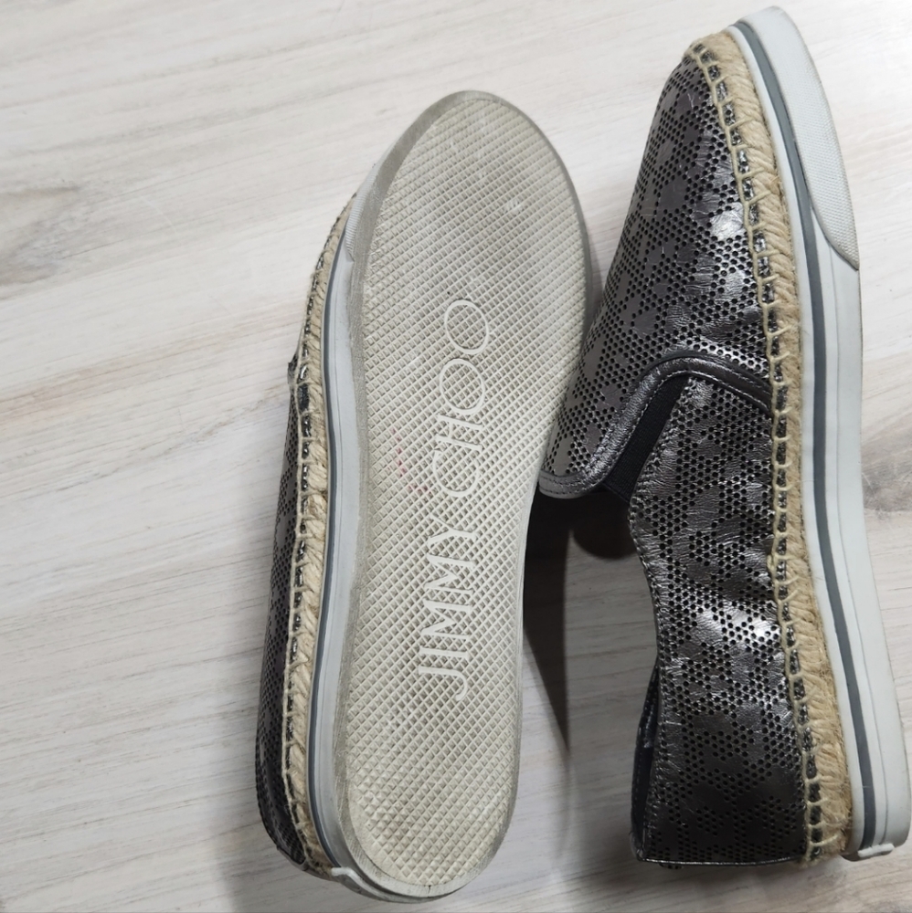 Jimmy Choo Dawn Lasered Leopard-Print Espadrilles - Picture 6 of 10